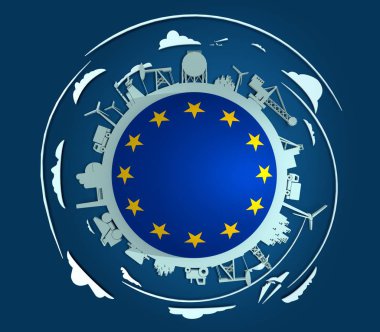 Sektöre bağlı siluetlerle çember