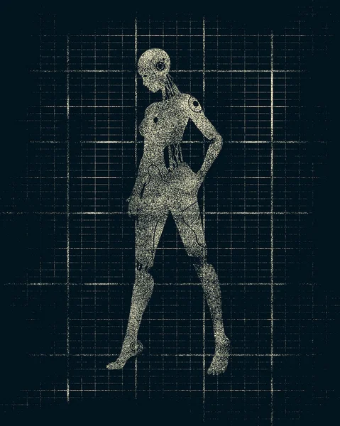 Abstrakter humanoider Roboter — Stockfoto