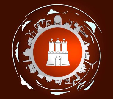 Sektöre bağlı siluetlerle çember