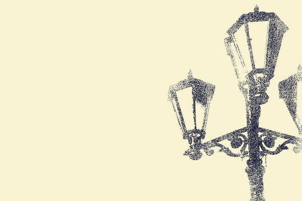 Streetlight in retro style