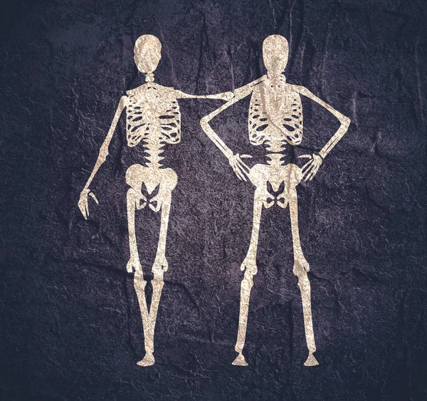 Хеллоуїн скелет людини — стокове фото