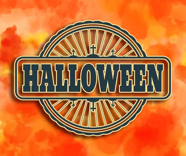 Stämpla med Halloween text — Stockfoto