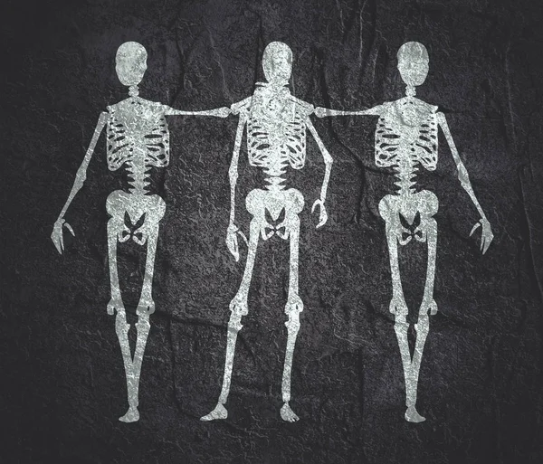 万圣节人类骨骼 — 图库照片