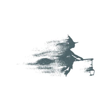 Uçan genç cadı simgesi.