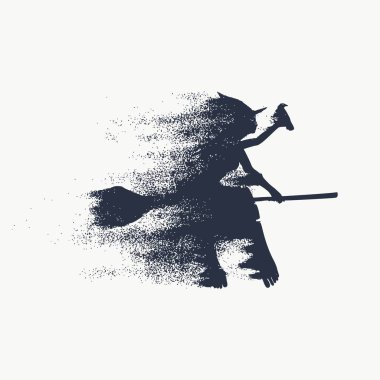 Uçan genç cadı simgesi.