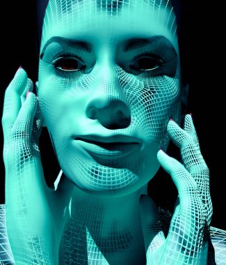 Güzel seksi kız portresi.