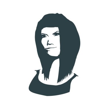 Bir kadın kafası silueti..