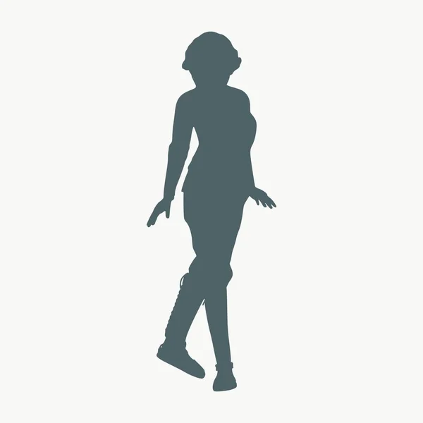 Posing lady silhouette — Stock Vector