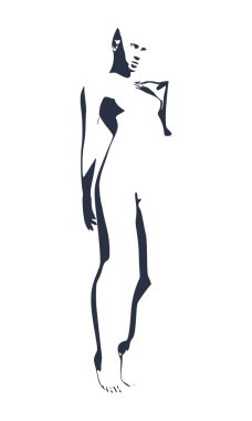 Seksi bayan silueti.
