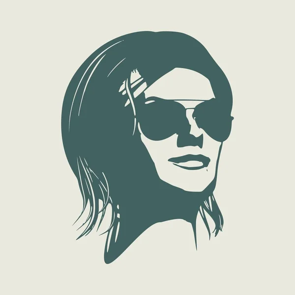 Hermoso retrato de dama — Vector de stock