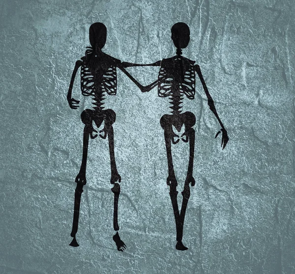 Halloween menselijk skelet — Stockfoto
