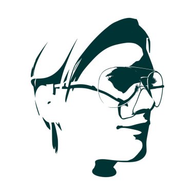 Bir kadın kafası silueti..