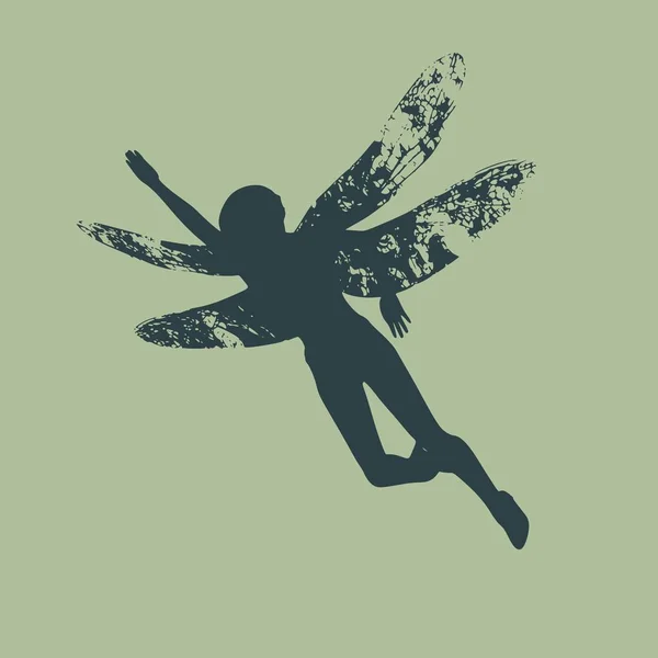 Illustration de la libellule femme — Image vectorielle