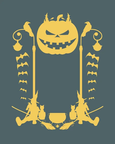 Halloween emblem design — Stock Vector