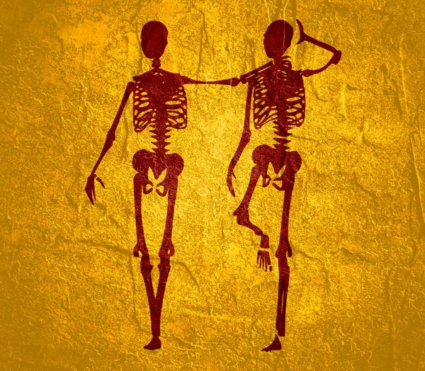 Skelett von Halloween-Menschen — Stockfoto