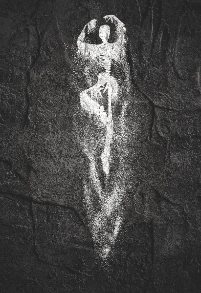 Скелет человека на Хэллоуин — стоковое фото