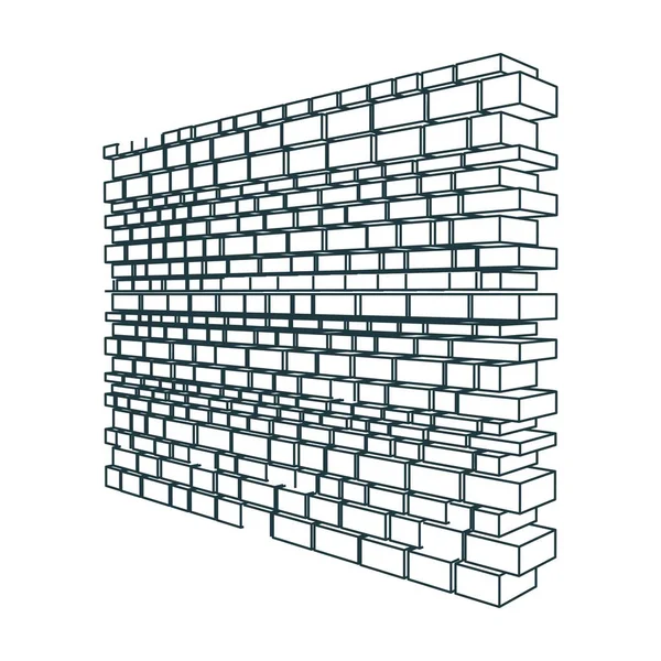 Parte del muro del castello — Vettoriale Stock