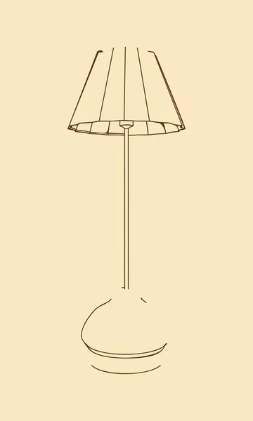 Vloerlamp standaard — Stockvector