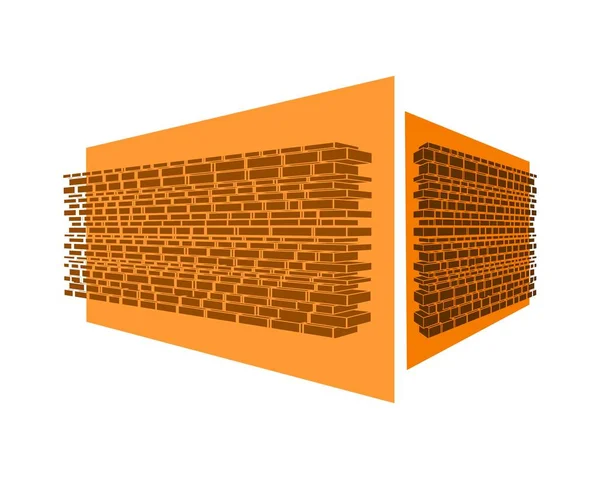 En del av väggens slott — Stock vektor