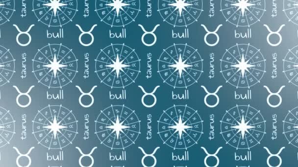 Signo de astrología Bull . — Vídeos de Stock