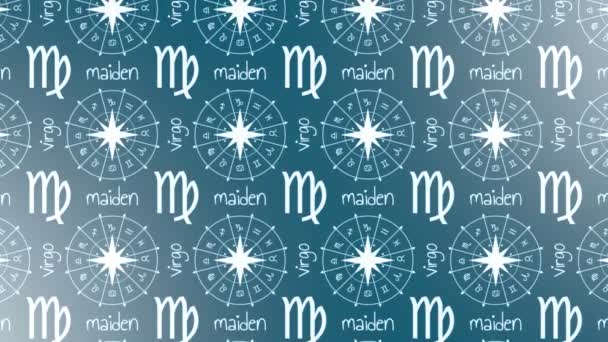 Astrologi tecken Maiden. — Stockvideo