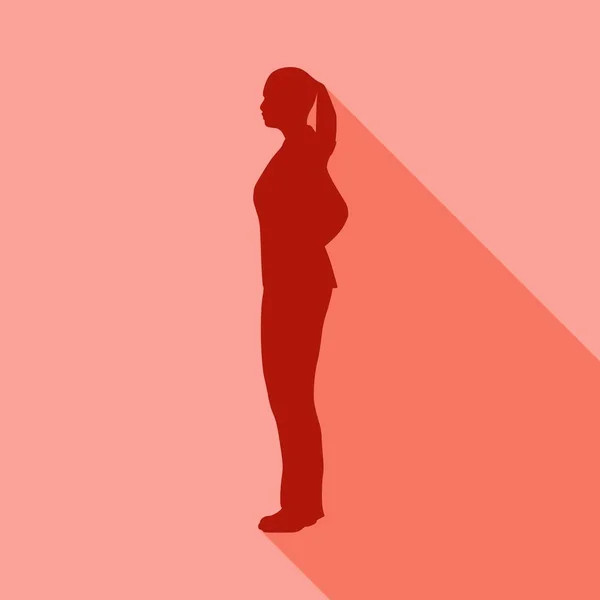 Poser la silhouette dame — Image vectorielle