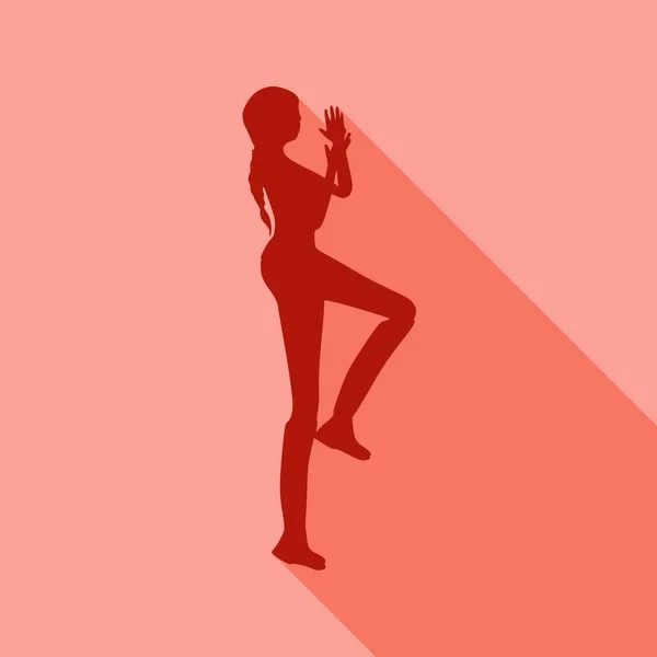 Posing-Lady-Silhouette — Stockvektor