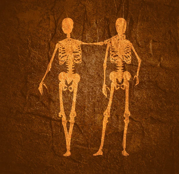 Szkielet ludzki Halloween — Zdjęcie stockowe