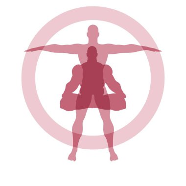 Kaslı adam meditasyonu.