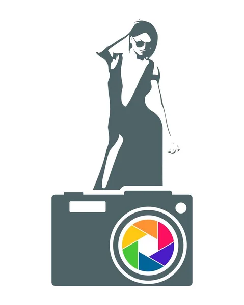 Ikone der Fotokamera. — Stockvektor