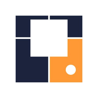 Soyut geometrik amblemi