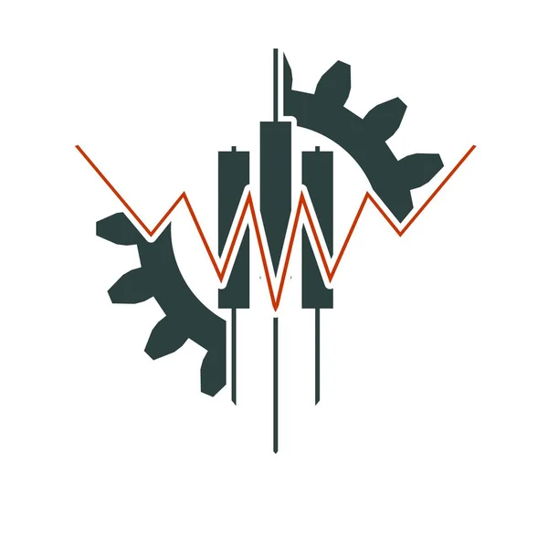 Emblème commercial abstrait — Image vectorielle