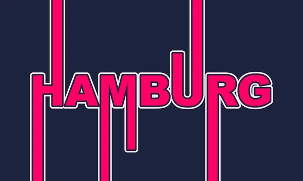 Hamburgo ciudad nombre . — Vector de stock