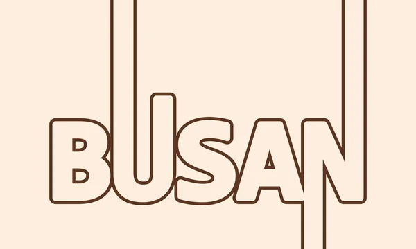 Nombre de ciudad de Busan . — Archivo Imágenes Vectoriales