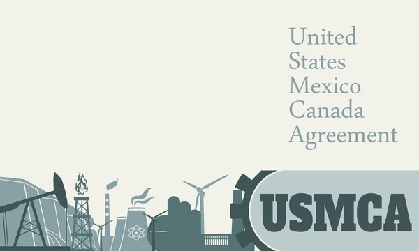 USMCA - Verenigde Staten Mexico Canada Overeenkomst — Stockvector
