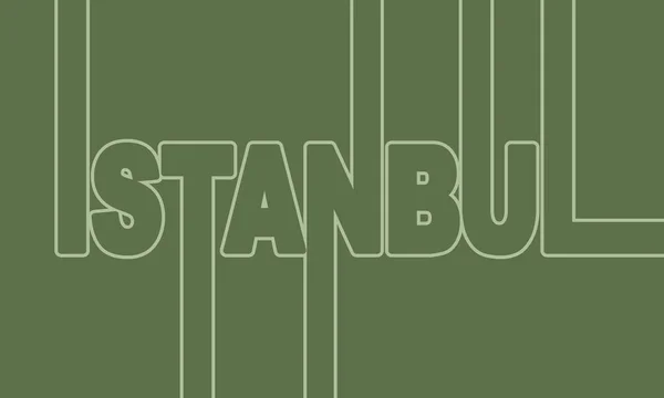 Istanbul şehir adı. — Stok Vektör