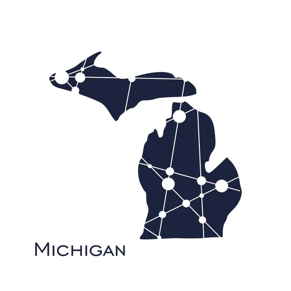 Michigan State carte — Image vectorielle