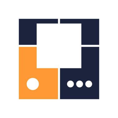 Soyut geometrik amblemi