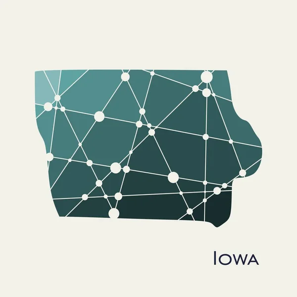 Iowa állam térképe — Stock Vector