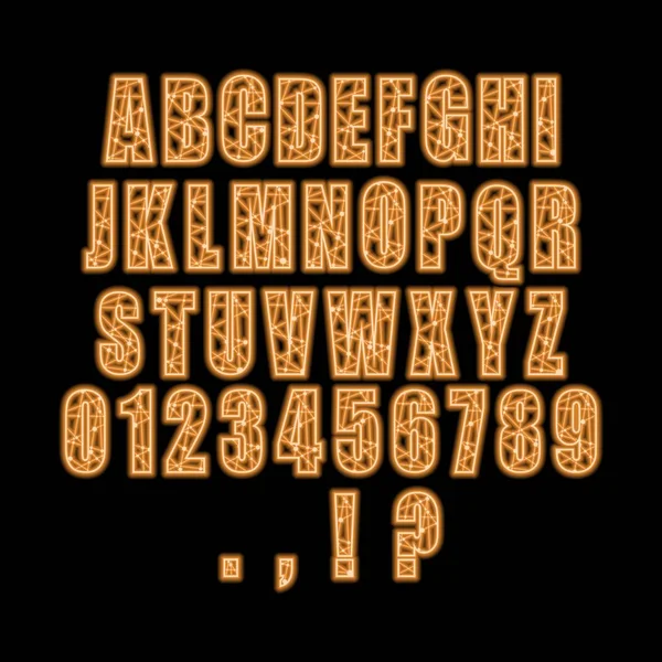 Decorative alphabet vector font. — Stock Vector
