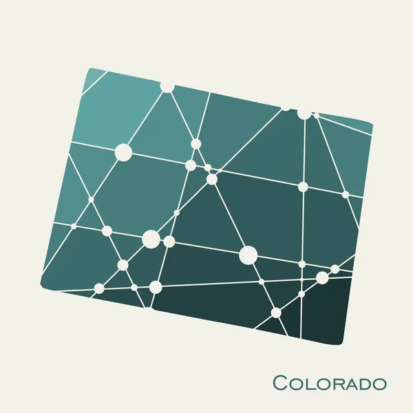 Mapa státu Colorado — Stockový vektor