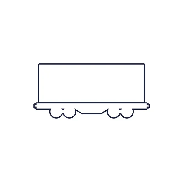 Symbole de wagon de fret — Image vectorielle