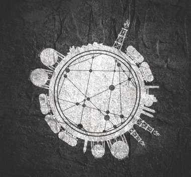 Doğal gaz endüstrisi tasarım konsepti.