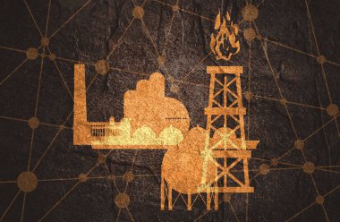 Endüstriyel kutsal kişilerin resmi kolaj