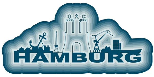 Hamburg city concept — Stock Vector