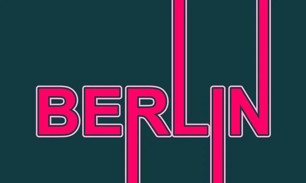 Berlin city namn. — Stock vektor