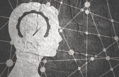 Bir kadın kafası silueti.