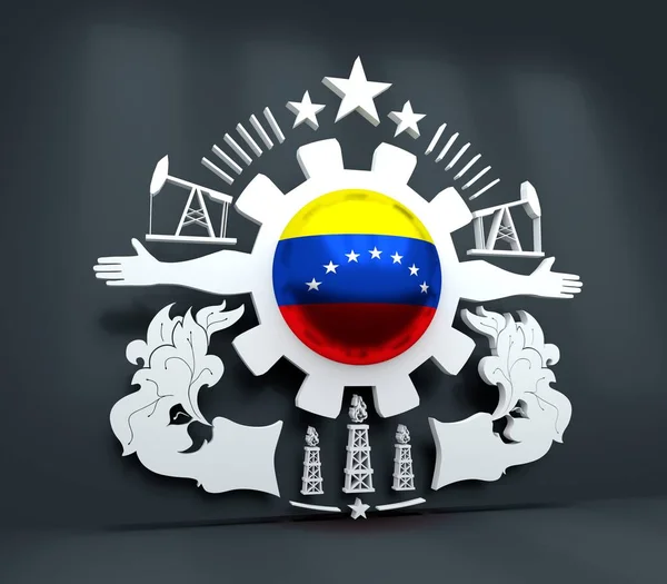 Emblema de la industria pesada — Foto de Stock