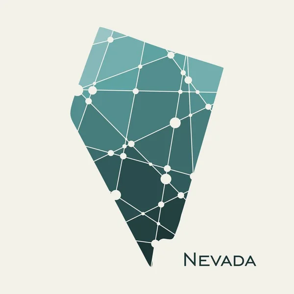 Mapa del estado de Nevada — Archivo Imágenes Vectoriales