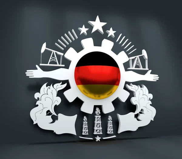 Emblem der Schwerindustrie — Stockfoto